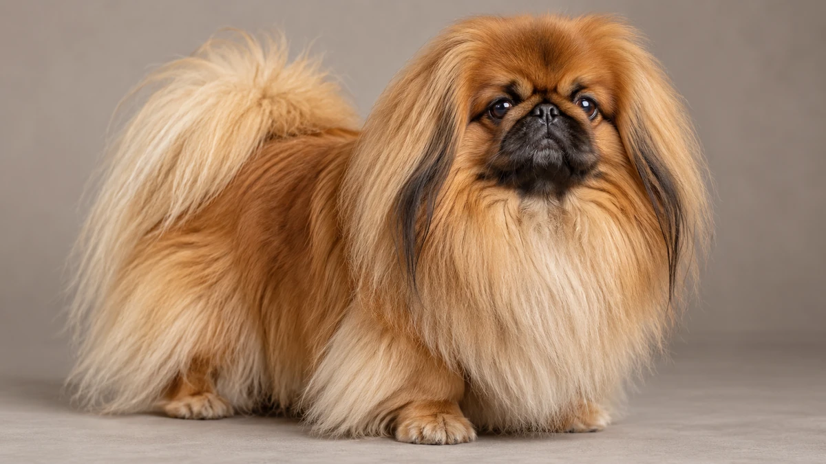 Pekinez köpek — altın-kızıl (aslan tonu) renk