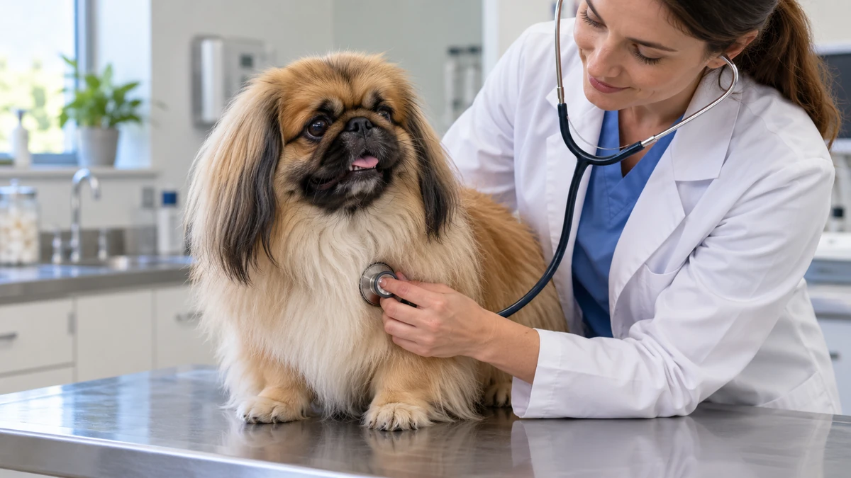 Pekinez köpek — veteriner kontrolü